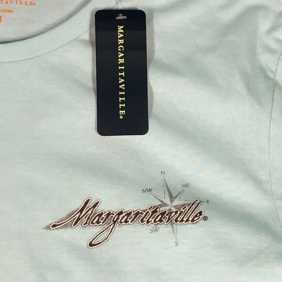 NEW Jimmy Buffett Margaritaville TShirt Unisex Med Blue Change Latitude Attitude - Picture 5 of 8